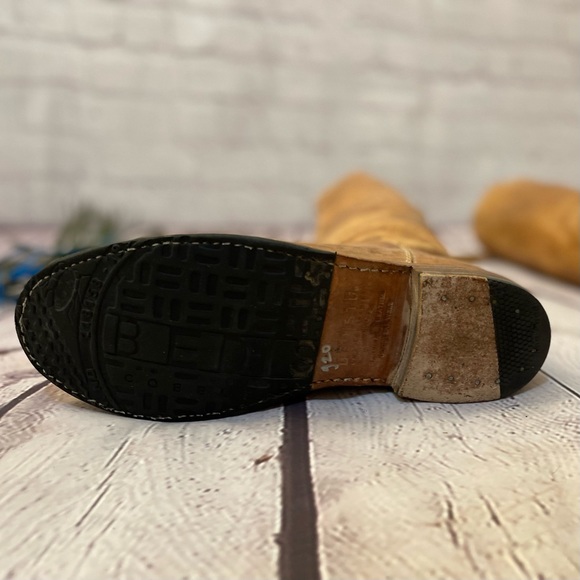 BED|STU "Manchester" Tan Rustic White Tall Boot, Size 8 - Picture 7 of 9